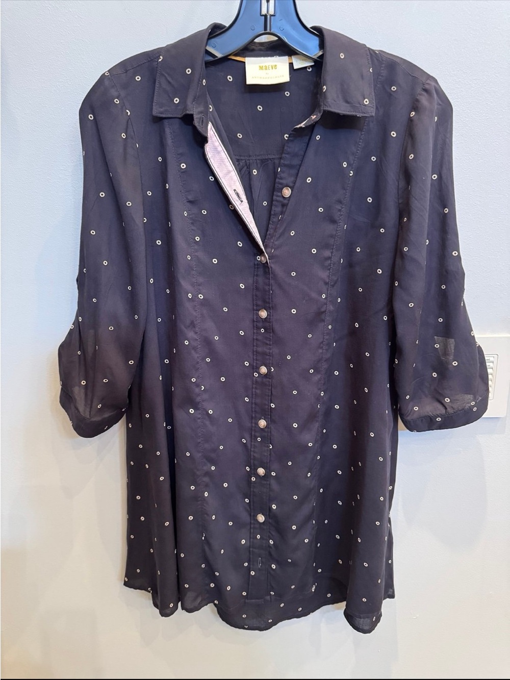 Anthropologie Charcoal Shirt Dress